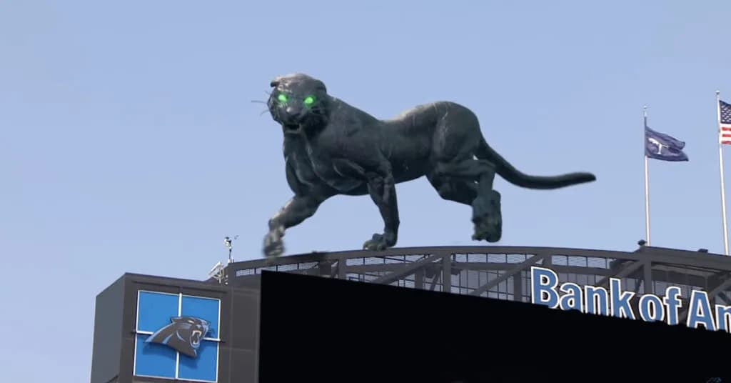 Here’s the tech behind the Carolina Panthers’ giant AR cat