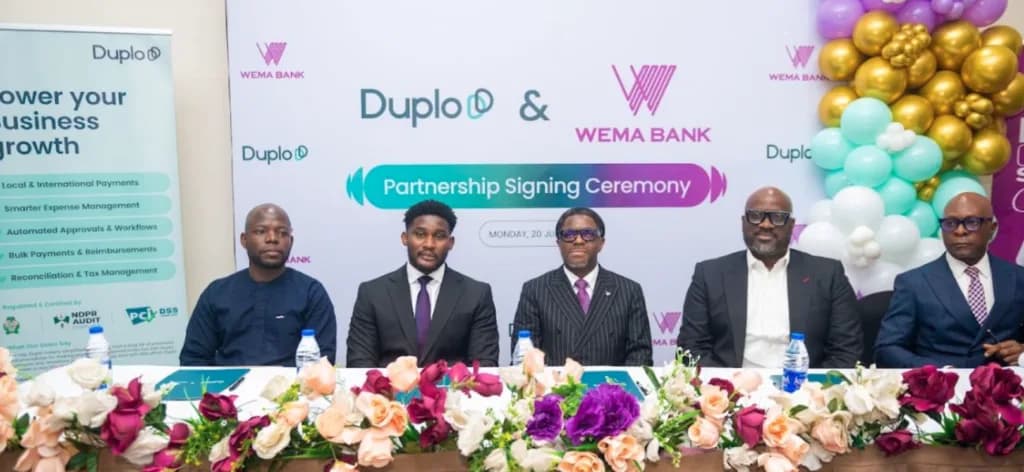 Duplo partners with Wema Bank to expand business finance tools