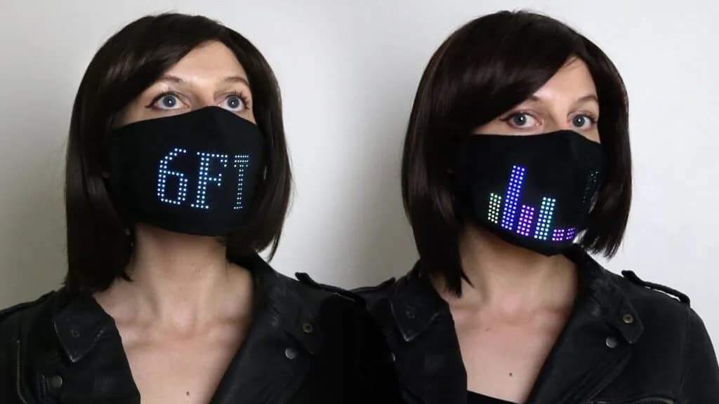 Look at this cool LED face mask made by a fashion entrepreneur