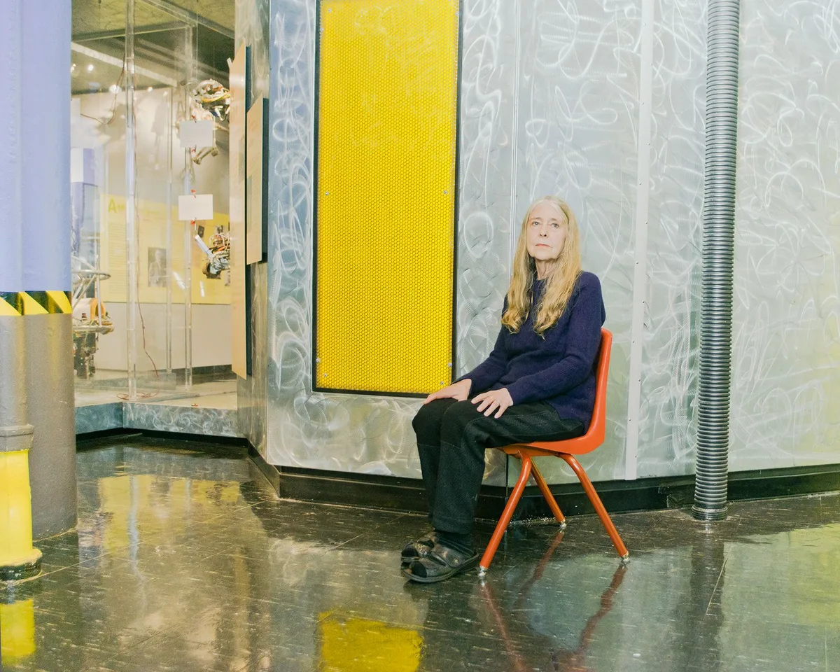 Margaret Hamilton at the MIT Museum in Cambridge MA.