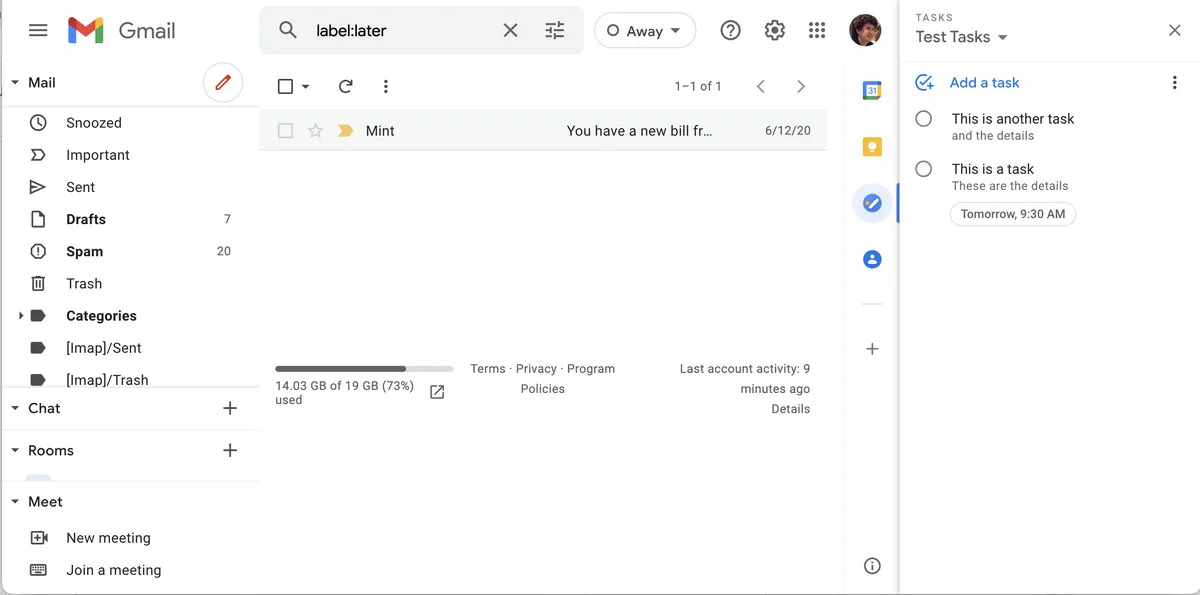 Edit a task by just clicking on it.