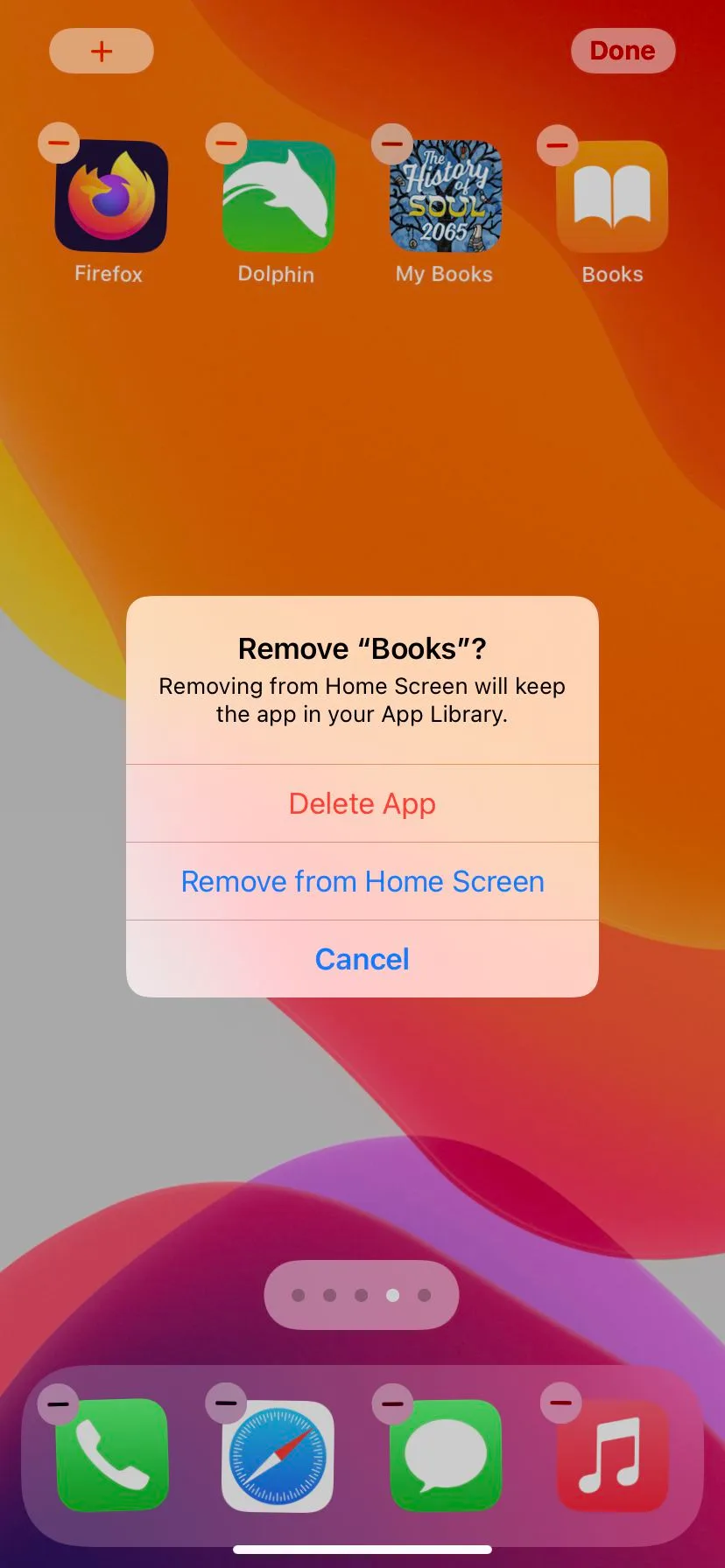 You can hide the original icon if you want