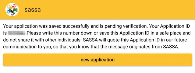 Sassa web success